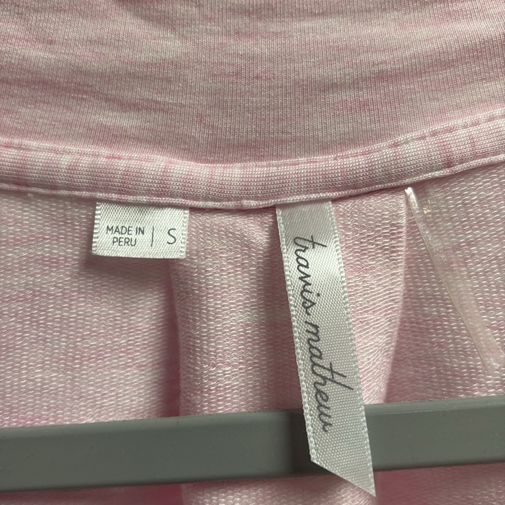 Travis Mathew VIP Treatment Cloud French Terry Top Heather Pink Size Small - Picture 6 of 7